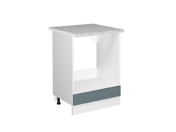 Móvel Baixo Universal R-line, 60cm Com Grande Nicho, Com Pt, Azul-cinza, Branco, Vicco