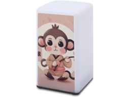 Luminária De Mesa Pequena Com Design Macaco Desenho Animado, Funciona A Bateria E Oferece Luz Suave Quarto, Sala De