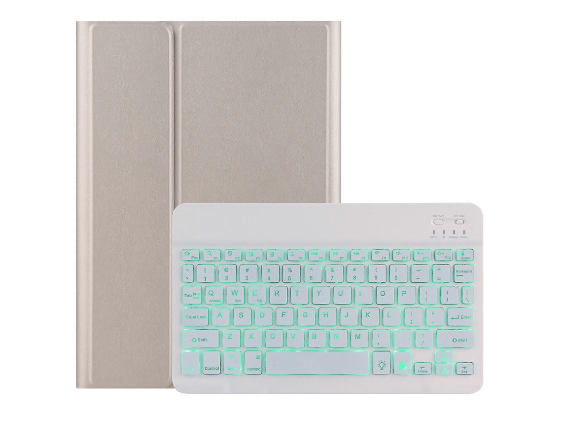 Dy-p10-s 2 Em 1 Teclado Bluetooth Removível + Capa Protetora De Couro Para Tablet Com Retroiluminação E Suporte Para Lenovo Tab P10 De 10,1 Polegadas