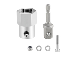 Adaptador De Manivela De Gato Para Taladro Inalámbrico, Adaptador De Gato De Remolque De Acero Inoxidable Con Conector De 1/2 Pulgada