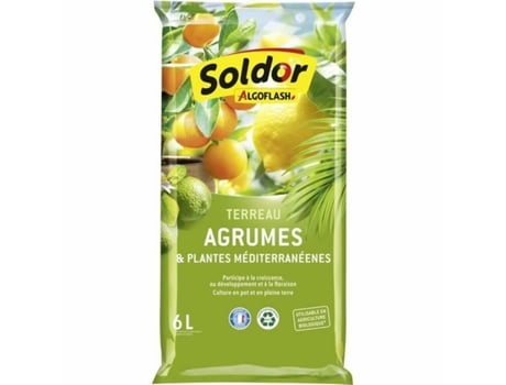 Terra para Vasos ALGOFLASH Tagrum6 Citrinos Mediterrâneo 6 L