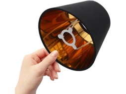 Abajur De Tecido Preto Para Soquete E14, Protege A Visão E Evita O Brilho, Ideal Para Decoração De Sala De Estar.