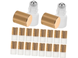 De 20 Frascos De Vidro Recarregáveis Com Tampa De Enrolar Para Perfumes E Óleos Essenciais.
