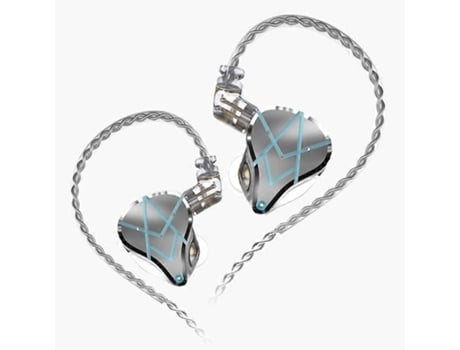 Fones de ouvido intra-auriculares com fio KZ ASX de 20 unidades com monitor de armadura balanceada HiFi sem microfone Hengrongshen