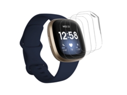 Kit 4 Películas Flexshield com Lâmpada Uv Fitbit by Google Versa 3 Transparente