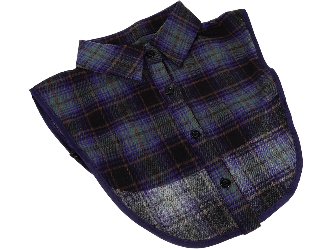 Gola Falsa Feminina Elegante E Removível Em Algodão Com Fecho De Tira, Gola De Camisa Afunilada