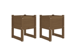 Planter, Planters Vidaxl Marrom Madeira De Pinho (40 X 40 X 52.5 Cm)