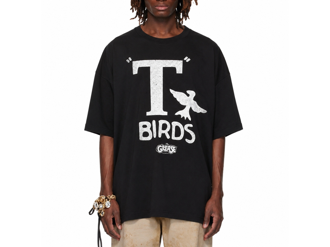 Rockinstone Grease T Birds Black T-shirt Size:m