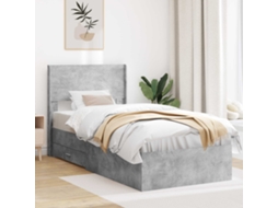 Vidaxl Estrutura De Cama Com Armazenamento E Cabeceira