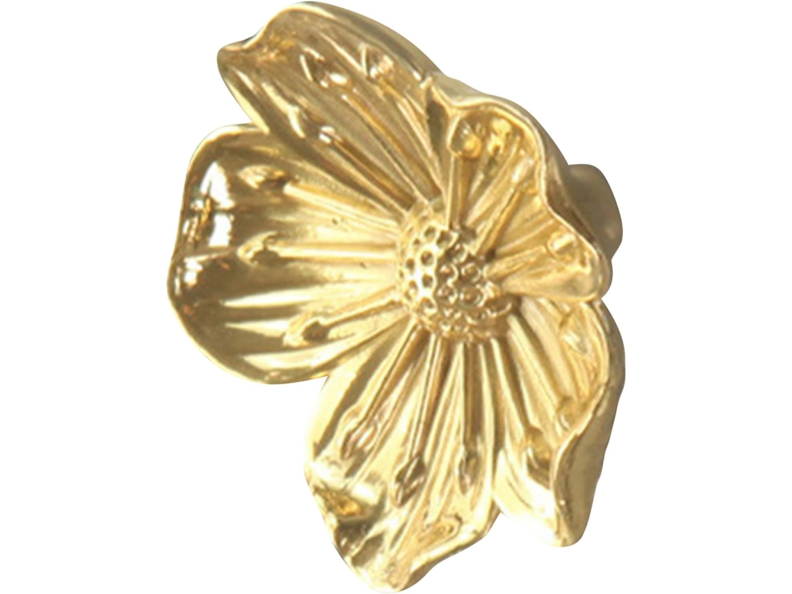 Puxador De Gaveta Armário Com Design Vintage Em Latão, Modelo Blossom, Com Furo Único, Estilo Retrô