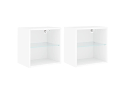 Bedside Cabinet, Bedside Cabinets Vidaxl Branco Madeira Processada (n/a)