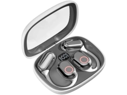 Fones De Ouvido Sem Fio Bluetooth Hifi Estéreo Com Display Led Gancho À Prova Dágua Preto Bestvite