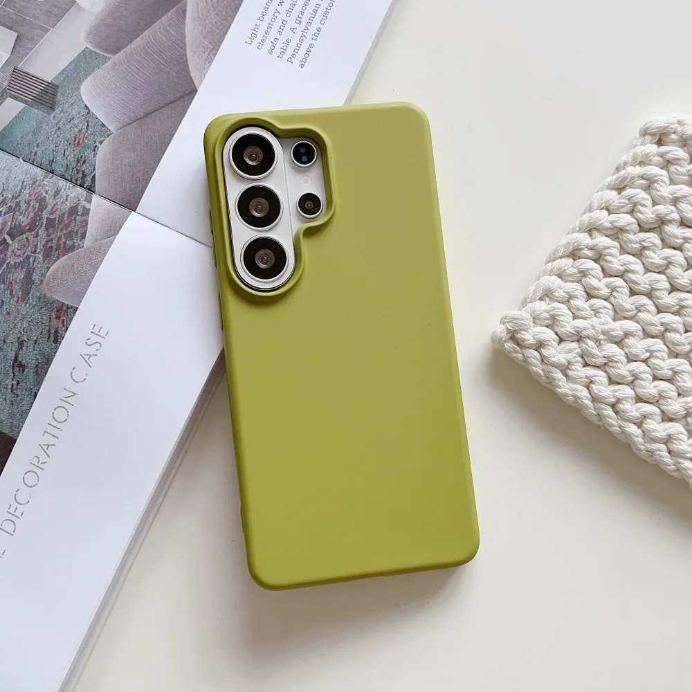 Capa De Celular Em Silicone Líquido (verde, Galaxy A37), Capa Protetora Fosca E Macia À Prova De Choque.