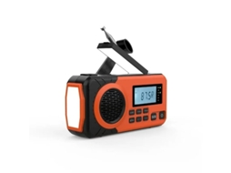 Rádio Solar, Rádio Meteorológico De Emergência Com Manivela De 4000 Mah, Sw/am/fm Com Lanterna De 3 Leds Yizhood