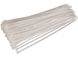 Ct30048p100w Pacote Com 100 Abraçadeiras De Nylon, Brancas, 300 X 4,8 Mm