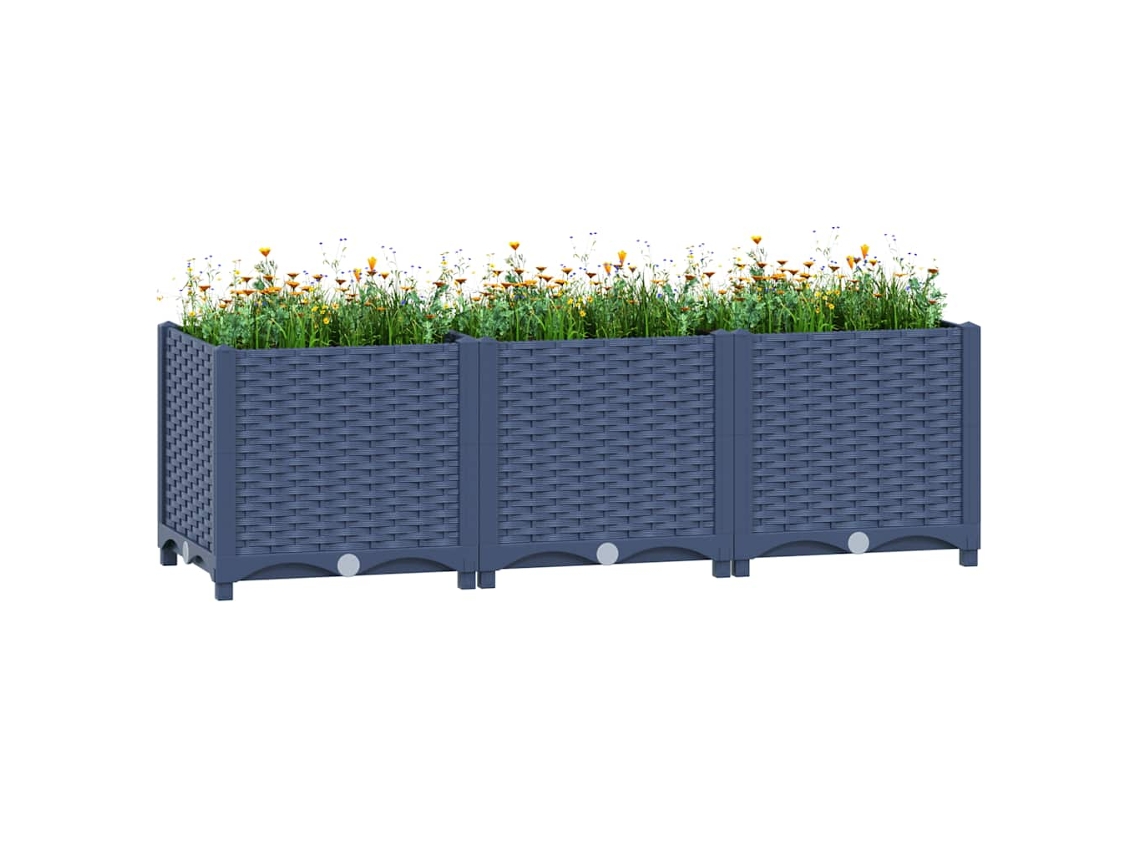 Vidaxl Canteiro Elevado 120x40x38 Cm Polipropileno