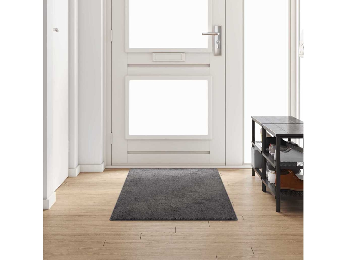 Vidaxl Runner De Carpete Cinzento 80 X 250 Cm 100% Polipropileno Tuft