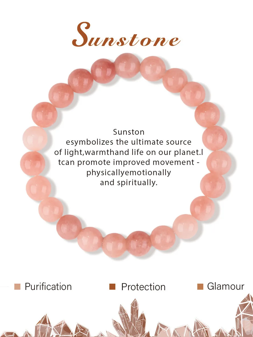 Pulseira de Hematita Magnética Natural , Joia para Meditação Dos Chakras MDUG (pedra do Sol, 19 Cm)