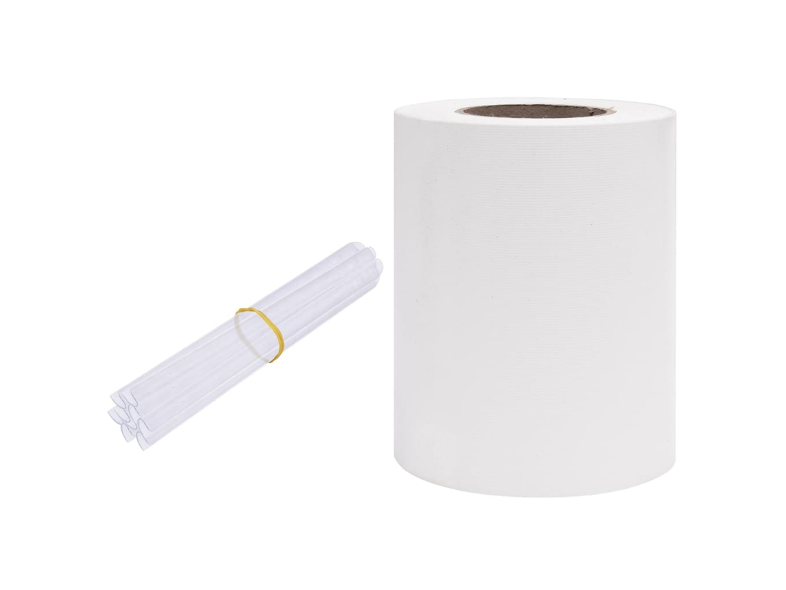 Painel de privacidade para jardim em PVC branco MAISON EXCLUSIVE (35x0,19 m)