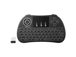 Teclado Sem Fio 2.4g Portátil Com Touchpad E Teclado Qwerty Para Jogos, Controle Remoto Para Pc E Smart Tv