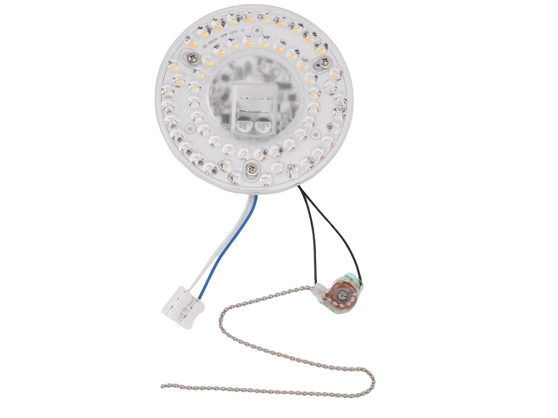 Kit Melhoria Ventilador Teto Led 4,7 Polegadas 20w 2100lm 3 Temperaturas Cor Cordão Puxar