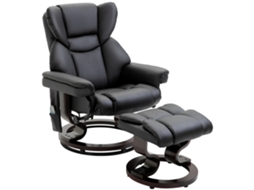 Poltrona Reclinável Com Função Massagem, Apoio Para Os Pés, Função Reclinável, Imitação De Couro 79 X 82 X 101 Cm