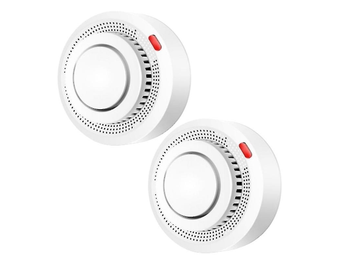 Lurelia Detector De Fumaça Zigbee Wi Fi Inteligente Tuya, 2 Peças, Sensor De Fumaça, Alarme Sonoro, Proteção De Segurança Residencial