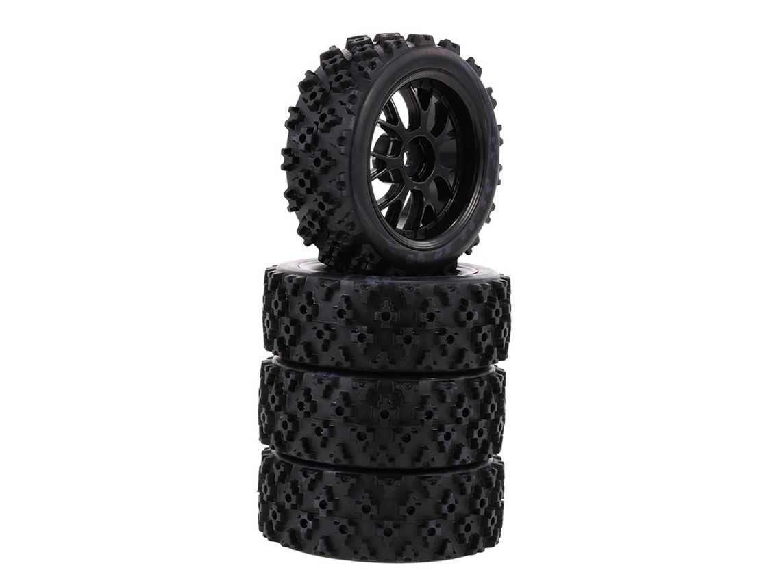 4pcs Pneus On-road Para Rc 1/10 Com Padrão Estrela Para Hsp Redcat Traxxas Tamiya Hpi Buggy