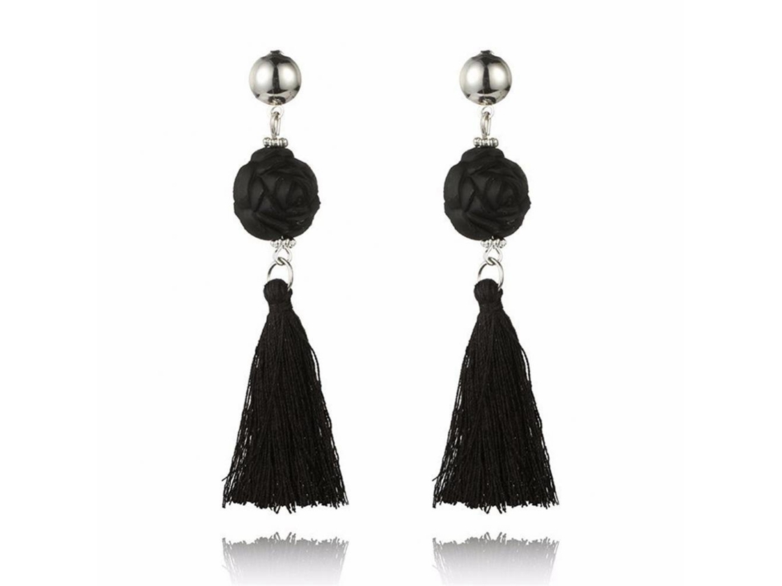 Brincos Longos Liso Feminino Moda Acessório