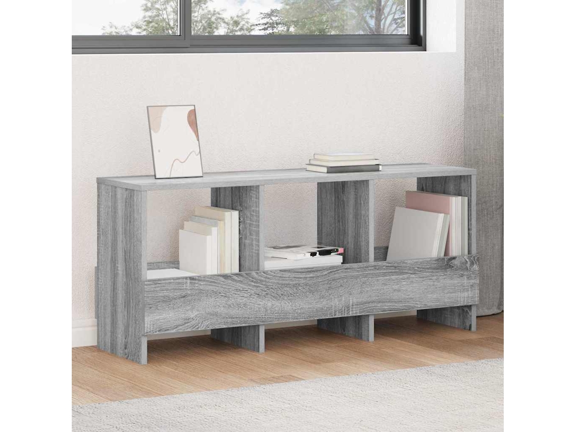 Vidaxl Estante De Revistas Cinza Sonoma 102 X 30 X 45 Cm