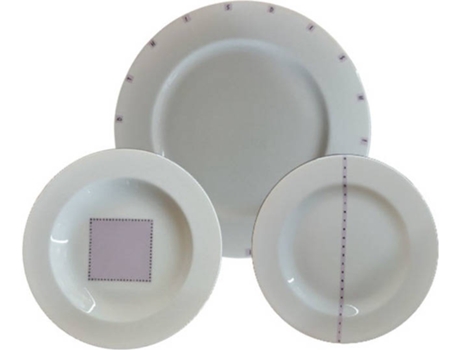 Serviço de Jantar STUDIO NOVA Highlighters (18 Peças - Porcelana - Branco)
