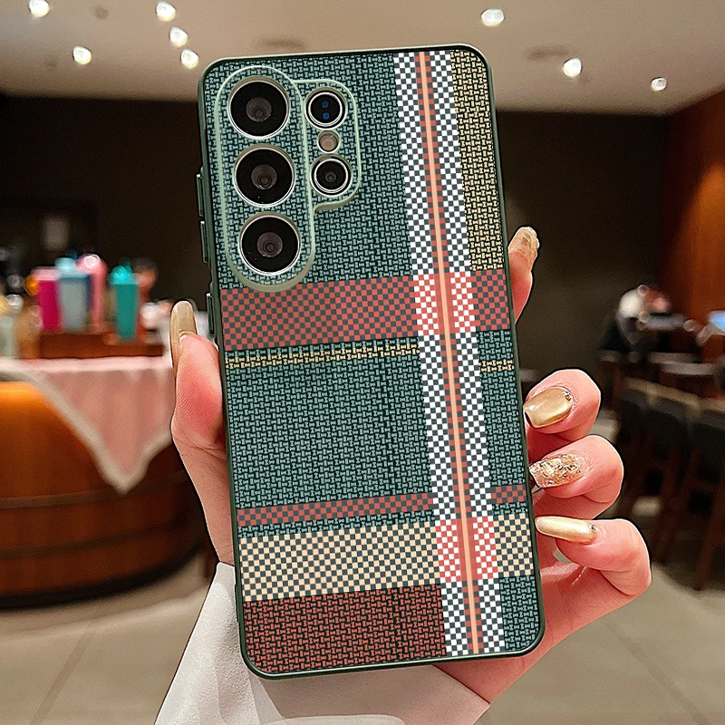 Capa Magnética Para Celular Galaxy S26 Com Estampa Retrô Listrada (verde)