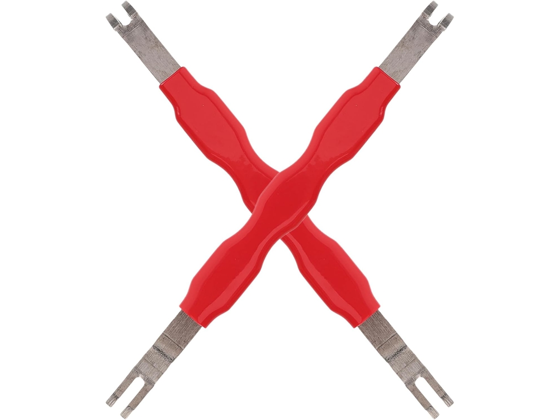 Conjunto De 2 Grampos De Desconexão Elétrica De Metal Vermelho Para Carros.