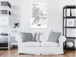 Quadro ARTGEIST City Plan: Lodz (1 Part) Vertical (20x30)