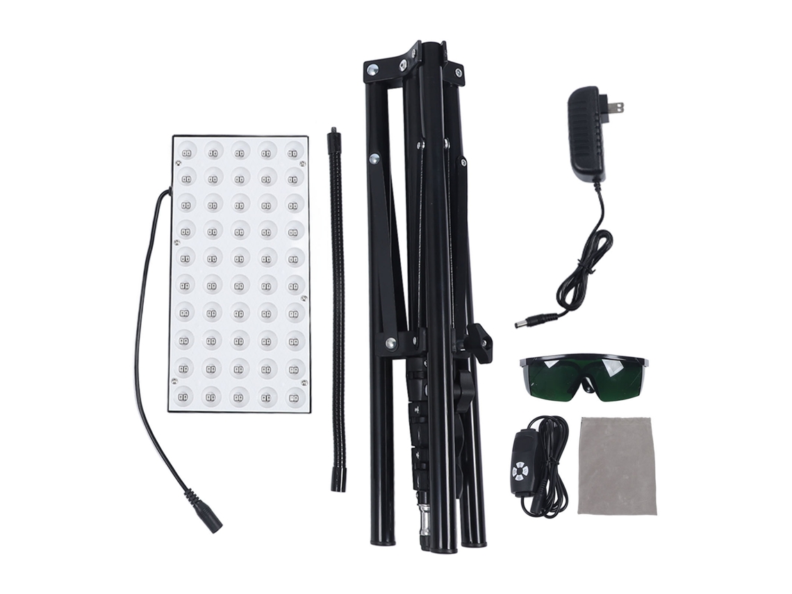 Lâmpada LED infravermelha 660nm 850nm com tripé ajustável para alívio muscular | S/MARCA