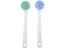 Conjunto De 2 Escovas Banho Homoyoyo Com Cabo Longo, Escovas De Silicone Para Esfoliação E Limpeza Corporal Durante O