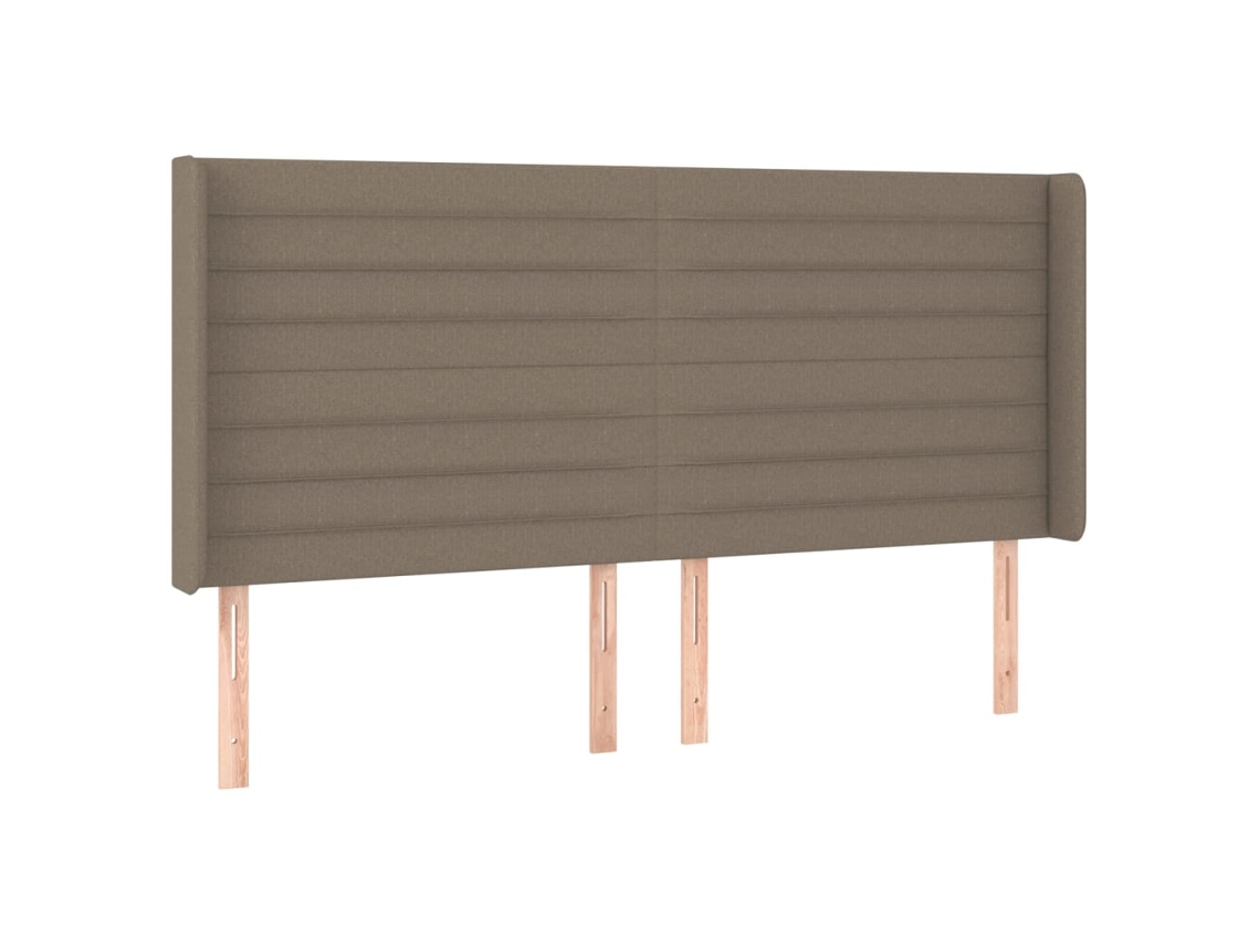 Headboard, Headboards Vidaxl Cinzento-acastanhado Tecido (183 X 16 X 118/128 Cm)