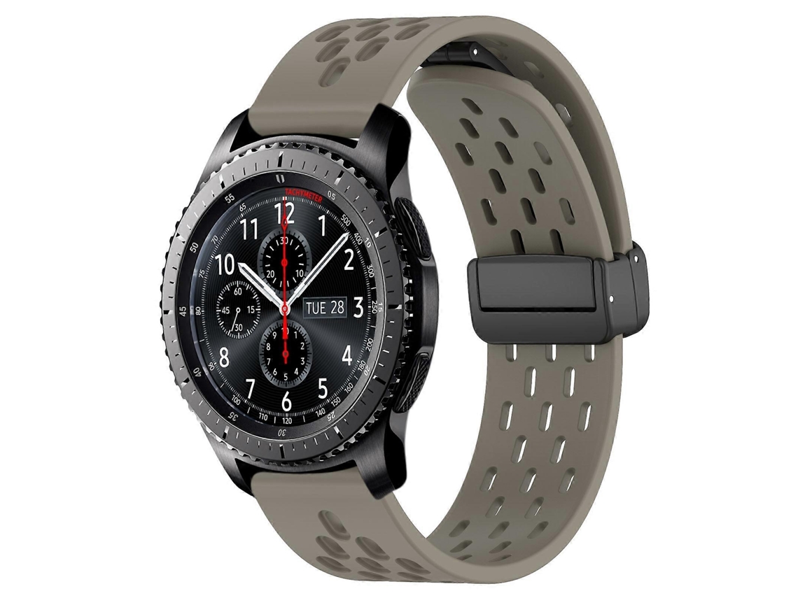 Pulseira De Silicone Dobrável De 22 Mm Com Fecho Magnético
