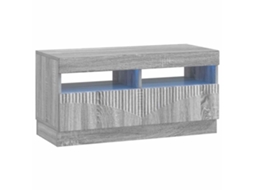 Vidaxl Gabinete De Tv Led Sonoma Cinzento Derivados De Madeira