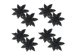 8 Flores Douradas de Glitter Grandes Ornamentos para Decoração de Natal NEVEANCE