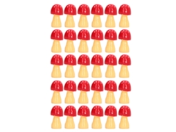 Mali 30pcs Mini Cogumelos Decoração Casinha de Bonecas 1:12 1:6 Paisagem Ornamentos