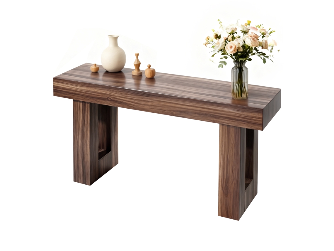Mesa Consola Estilo Rústico Para Entrada Cor Castanho 160 X 35 X 85 Cm Vevor