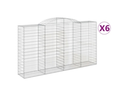 Gabion Basket, Gabion Baskets Vidaxl Prateado Ferro (300 X 50 X 160/180 Cm)