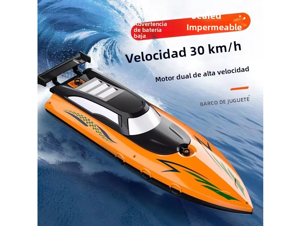 (laranja) Barco De Controle Remoto, 2,4 Ghz, Tamanho Real, Adequado Para Piscinas E Lagos, Com Autonomia De 30 Minutos.