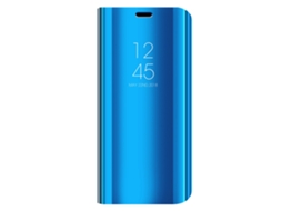 Capa Flip Huawei P10 LAXISCREED com Espelho Eletroplateado Azul