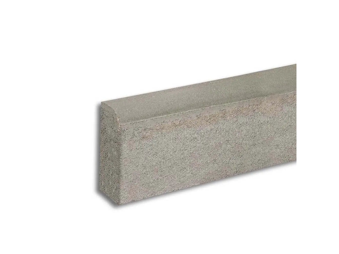Meio fio Decorativo 100x20x8 Cm. Palet 34 Unidades / Arista Curva / Gris