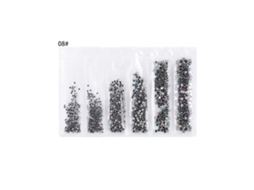 Ferramenta De Manicure De Unha Caseira Com Glitter E Rhinestones, Base Plana, Mini Pérolas Decorativas (8)