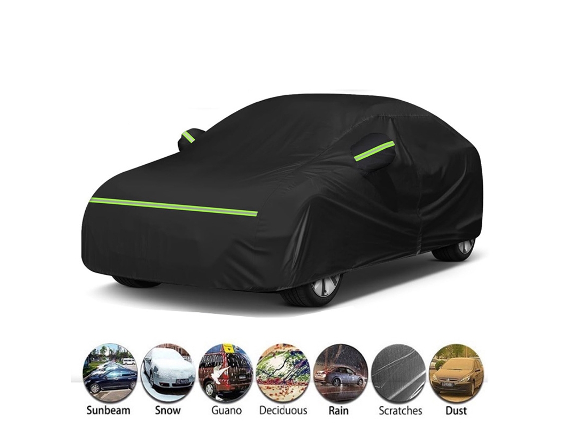 Capa De Carro Impermeável Com Proteção Solar Capa Universal Com Porta Lateral Com Zíper E Faixas Refletivas (m) Cuich