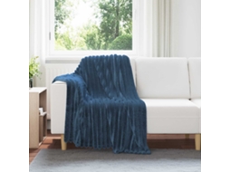 Vidaxl Cobertor Azul Marinho 150 X 130 Cm Lã