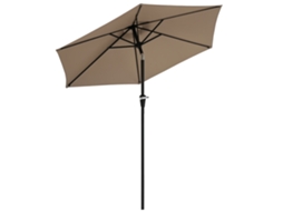 Chapéu de Sol de Jardim 230x216cm com Teto Ajustável, Impermeável, para Terraço, Piscina, Praia Caqui